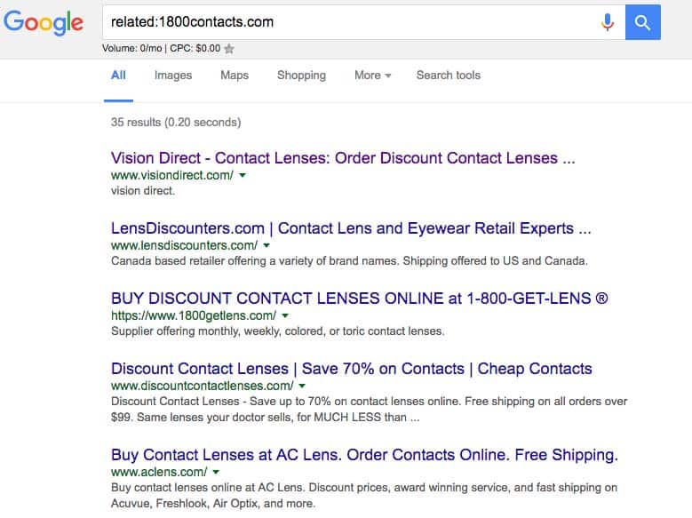 Related from Google for 1800Contacts