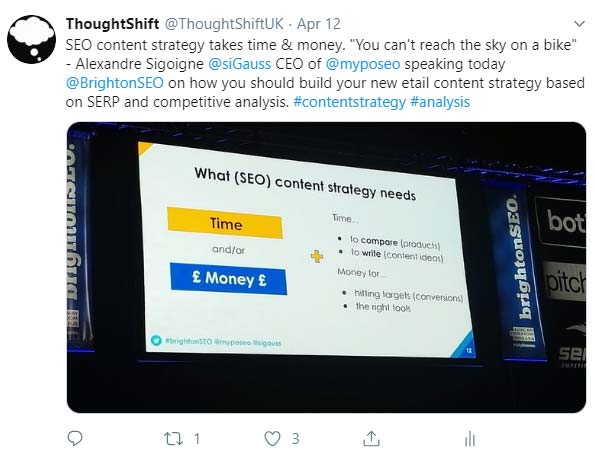 ThoughtShift’s Key Takeaways From BrightonSEO 2019