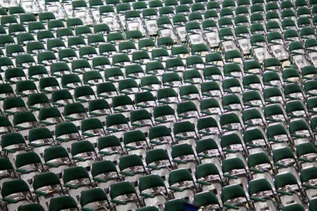 rows of folding chairs