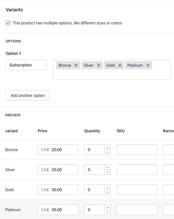 creating memberships