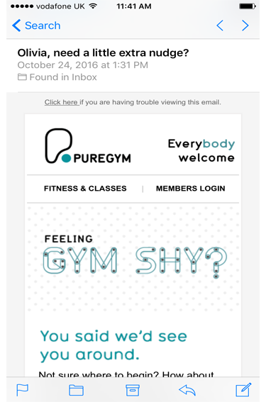Gym Reminder Emails