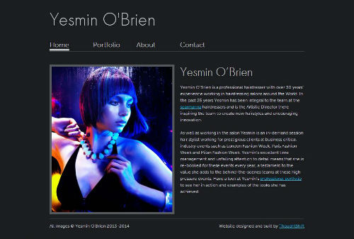 Yesmin o'Brien website