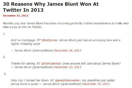 James Blunt Tweets