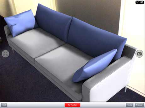 Example of an augmented reality sofa